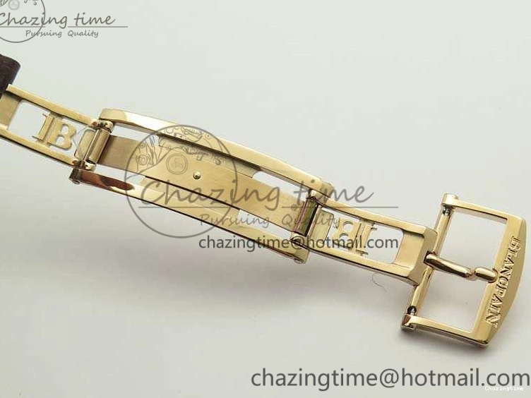 0824 Villeret 6651 RG ZF 1:1 Best Edition White Dial On Brown Leather Strap A ComfortFit 8097